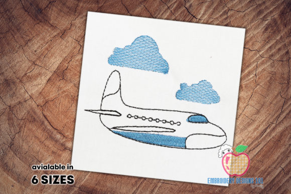 Cute Airplane in the Sky: A Designer's Review for Seasonal Embroidery