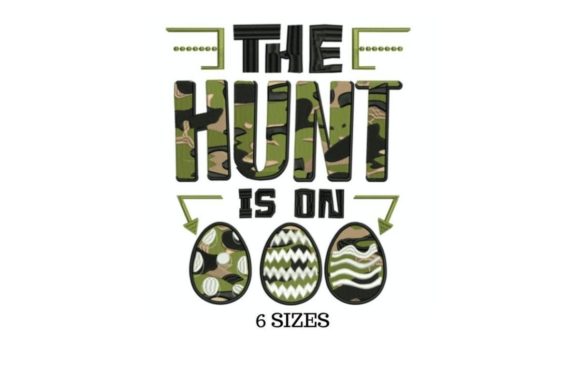 Egg Hunt Embroidery Design