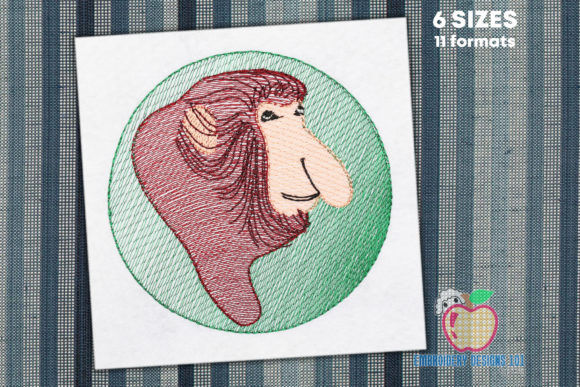 Proboscis Monkey Face in Circle – A Wild Review