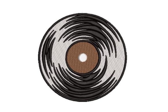 Vinyl Record Embroidery